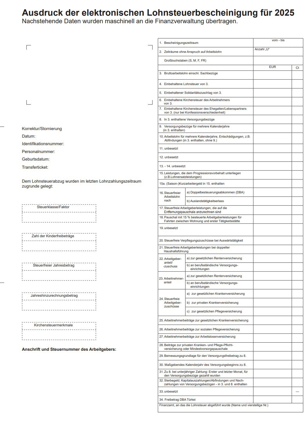 Annual Payslip in Germany 2025 Annual Payslip in Germany 2025